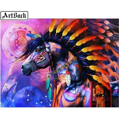 New 5d diy diamond painting horse eagle full square / round diamond embroidery 3d diamond mosaic home decoration