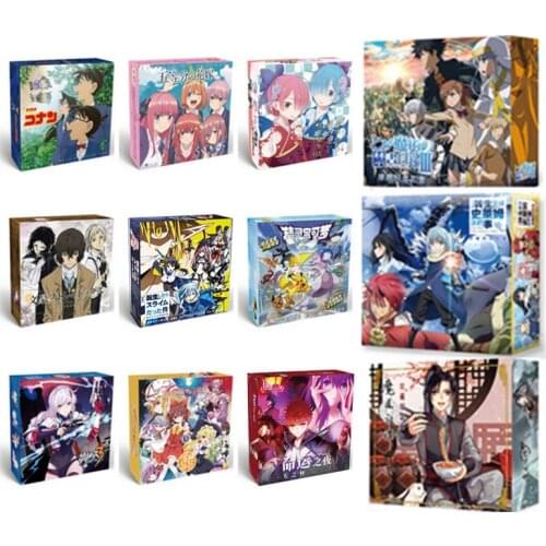 Anime Cartoon sao My hero academia Tokyo Ghoul little Gift box toy Postcard Badge Pin bracelet Bookmark Sticker box toy