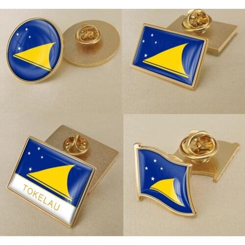 Tokelau/Tokelauan Flag Brooch/Badges/Lapel Pins