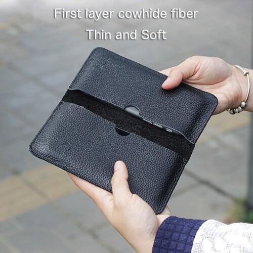 Dual Phone Pouch First layer cowhide fiber double phone pouch case For iphone 11 PRO MAX XS MAX XR XS X 6 6S 7 8 Plus