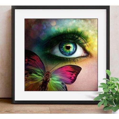 DIY Diamond Painting Full Square Animal Butterfly Women Eyes Diamond Embroidery Mosaic Cross Stitch Rhinestone Home Decor