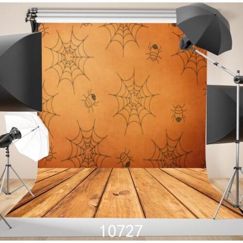 Retro Photography Background Solid Painting Spider Net Baby Candy Bar Halloween Photophone Backdrop for Photo Studio Vinyl 3D