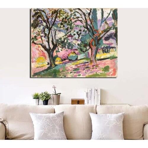 Matisse Landscape Painting Olive Trees Classic Artwork Wallpaper Spray Painting Cuadros Canvas Wall Art Poster Nordic Print Pain