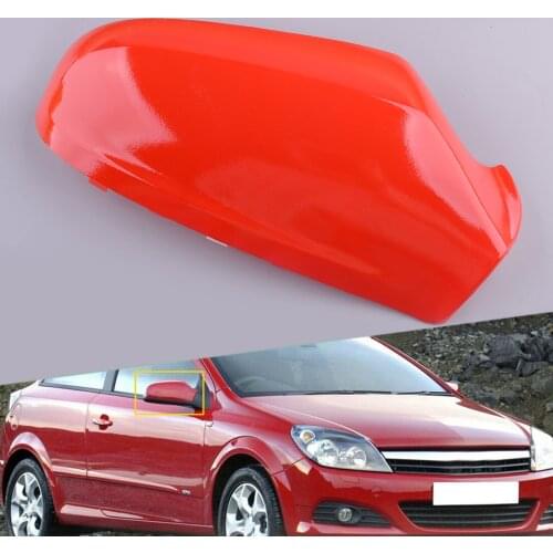 Red Right Side Car Rearview Wing Mirror Cover Cap ABS Fit For Vauxhall Opel Astra H MK5 2004 2005 2006 2007 2008 2009