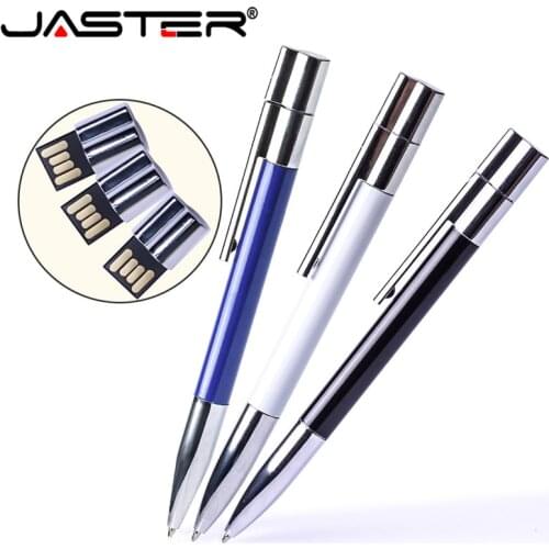Metal Pen Ball Point Pen Stick Usb Flash Drive 2.0 4GB 8GB 16GB Memory Sticks Pendrives Cool Gifts (Free Logo)