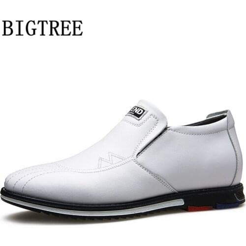 Elevator Shoes For Men Venting Hole Mens Shoes Genuine Leather Designer Shoes Zapato Casual Hombre Cuero Sepatu Slip On Pria