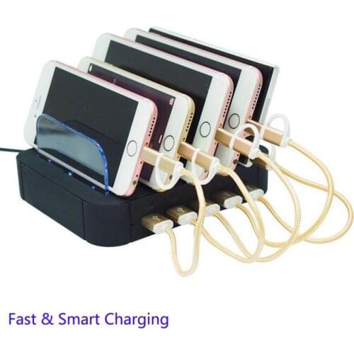 New Multi-port 5 Ports Universal Detachable USB Charging Station Stand Desktop Charger for iphone 6 7 Samsung Xiaomi Huawei HTC