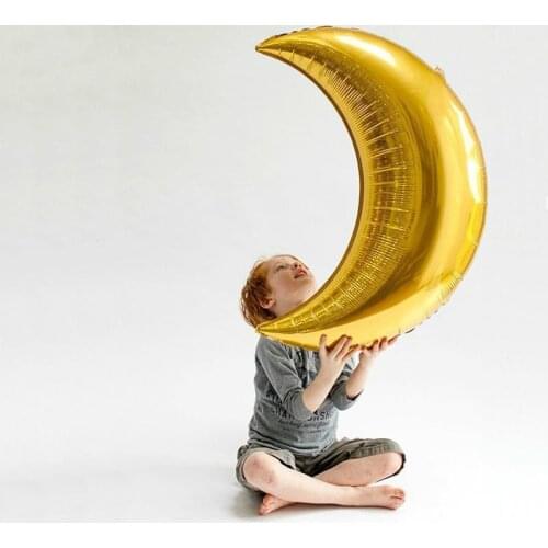 Wholesale 36-Inch Moon Aluminum Film Balloons Party Baby Welcome Party Wedding Valentines Day Love&Birthday Decoration