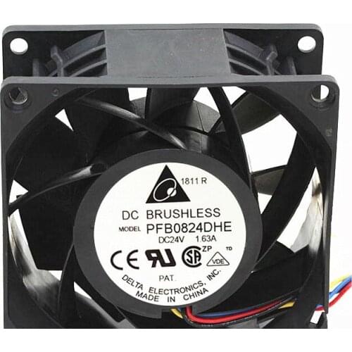 Original of PFB0824DHE 24 v 8 cm 1.63 A large air volume four-wire PWM inverter fan