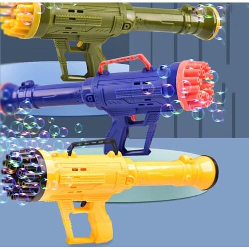 New Electric Bubble Gun Machine For Kids 21-hole Bubble Machine Automatic Bubble Blowing Summer Outdoor Toy Pistola De Burbujas