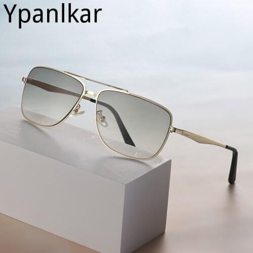 New Classic Aviation Men Sunglasses Brand Design Alloy Frame Pilot Sun Glasses For Driving Male Black UV400