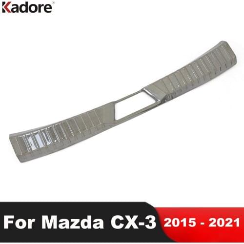 For Mazda CX-3 CX3 2015-2017 2018 2019 2020 Stainless Steel Inner Rear Trunk Bumper Cover Trim Tailgate Sill Plate Car Styling
