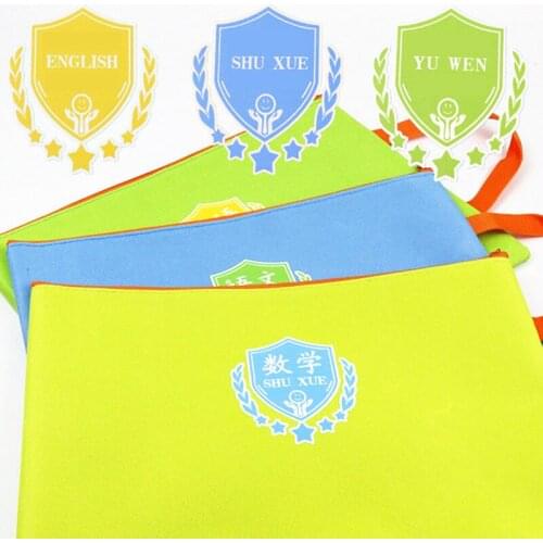 Truecolor Primary and secondary school students, classification bag, canvas bag, color portable document bag
