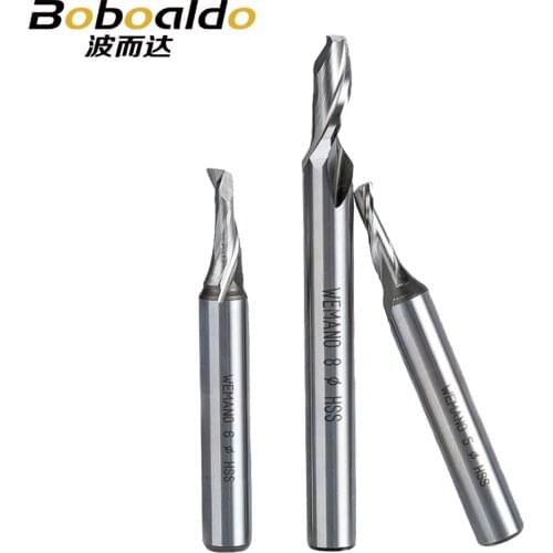 1pc 8mm Single Flute High Speed Steel Cutter For Aluminum HSS TOP Quality Router Bit End Mill CNC Milling Cutter