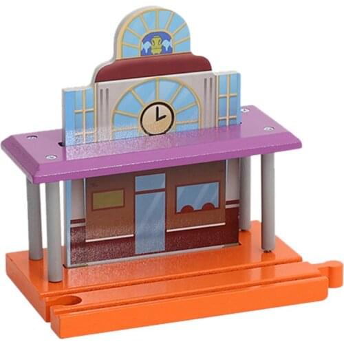 1PC Wooden Bell Tower Kid Toys Wooden Train Track Accessories Educational Toy Multiple Tracks Educational Toys For Children Boys