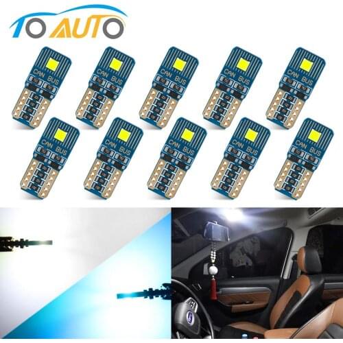 10Pcs T10 W5W Led FLS35 Chips 2SMD Canbus LED Car Auto Reading Lamp License Plate Lights Tail Side Bulb Car Parking Light