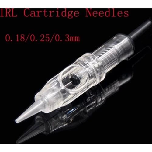100p 1RL Permanent Makeup Machine Needle 0.18/0.25/0.3mm Tattoo Eyebrow Lips Cartridge Needles for 600D-G Agulhas Easy Click pen