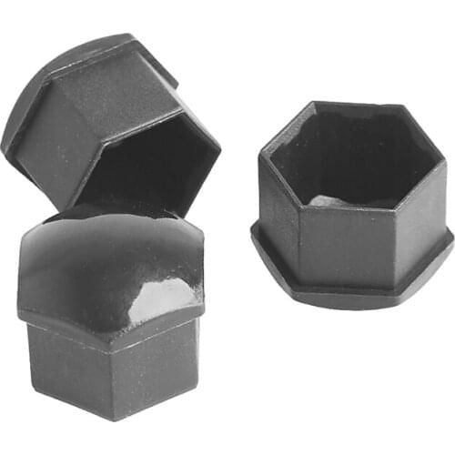 20Pcs 17mm Car Wheels Plastic Nuts with Screw Removal Tools Gray