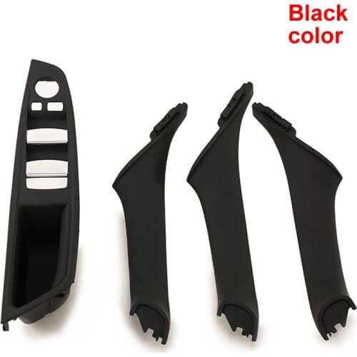 4x Car Interior Door Handle Armrest Pull Trim Panel Cover Black Car Accessories Replace For BMW E70 E71 X5 X6