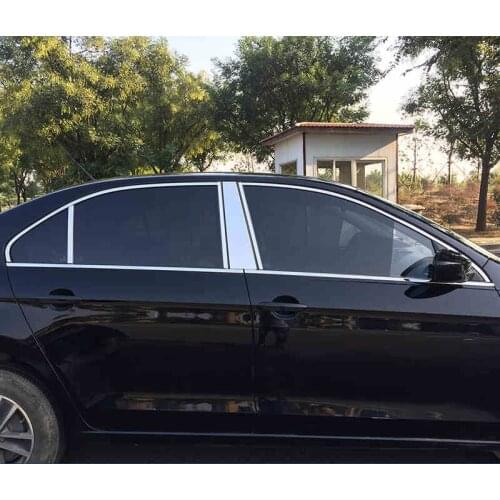 Stainless steel car window trims for volkswagen jetta mk6 2012 2013 2014 2015 2016 2017 2018 sagitar