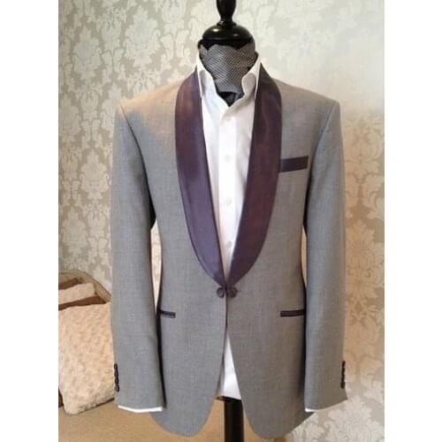 Nice Tailored-Made Light Grey Men Suit Slim Fit 2 Piece Groom Tuxedo Formal Blazer Wedding Prom Suit Terno Masculino Jacket+Pant