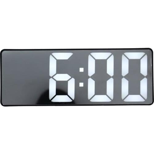 Creative Mirror Alarm Clock Multifunctional LED Clock Makeup Mirror Alarm Clock Battery Plug Dual-Use Alarm Clock