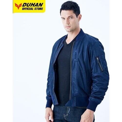 DUHAN Motorcycle Jacket Mens Motocross Chaqueta Moisture Wicking Breathable Moto Cycling Jacket Wear Resistant Elbow Protector