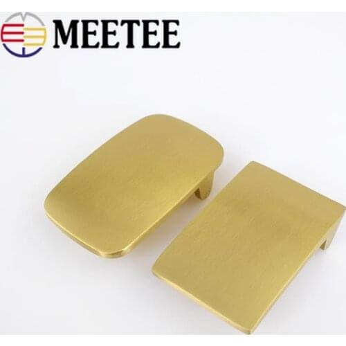 Meetee 1/2pcs Solid Brass Belt Buckle for Men Metal Buckles Head For Belts 37-38mm DIY Leather Jeans Accessories AP175