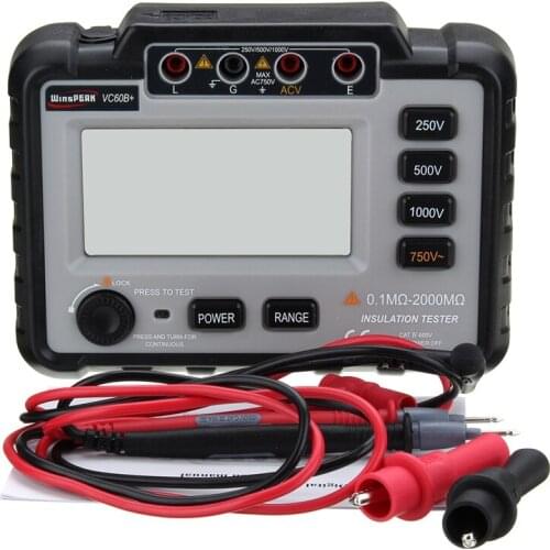 Winspeak Vc60B+1000V Megger Insulation Tester Megohmmeter Ohm Tester Insinsulation Resistance Tester Meters Multimeter