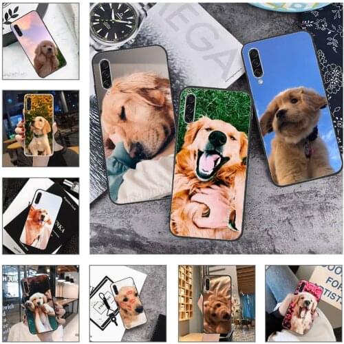 Cute golden retriever dog Phone Case For Samsung S 7 8 9 10 20 A 21S 20e 50 51 71 note9 10 J4 plus 20 ultra