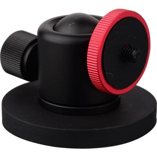 1PC 60LB Magnetic Camera Mounting Base with 1/4Inch Rubber Coated Neodymium Magnet and Mini Ball Head for Security Mobile Camera