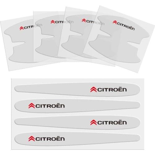 4Pcs Invisible Car Door Bowl Handle Protector Stickers For Citroen C1 C2 C3 C4L C4 Vts C5 C6 C8 Picasso Xsara Cactus Aircross