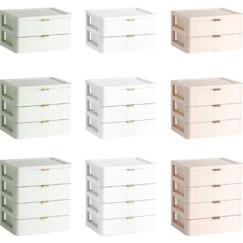 Y8AB 2/3/4 Layer Desktop Drawer Storage Box Mini Cosmetic Makeup Organizing Container