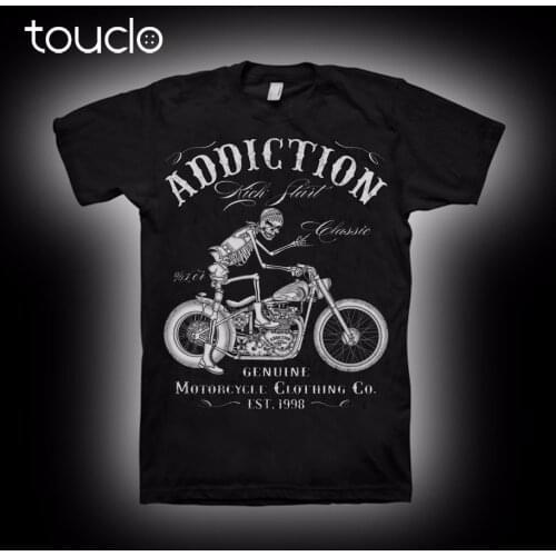 2019 new summer Cotton Cool Design 3D Tee Shirts Biker T-Shirt Motorcycle Start V Twin Vintage Rigid Frame T shirt