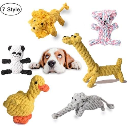 Braided Rope Dog Slipper Bear Duck Pet Dog Teeth Cleaning Chew Teething Toy Dog accessories Mascotas Suministros para perros