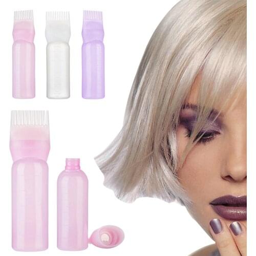 Empty Hair Dye Bottle With Applicator Brush Dispensing Salon Hair Coloring Dyeing Bottles Hairdressing Styling Tool 120ML