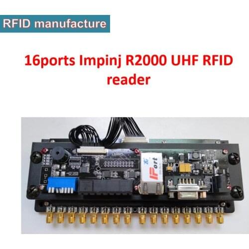 RFID chip r2000 reader 16ports with development-board TCP/IP rs232 work with rfid antenna uhf rfid tag in warehouse tracking