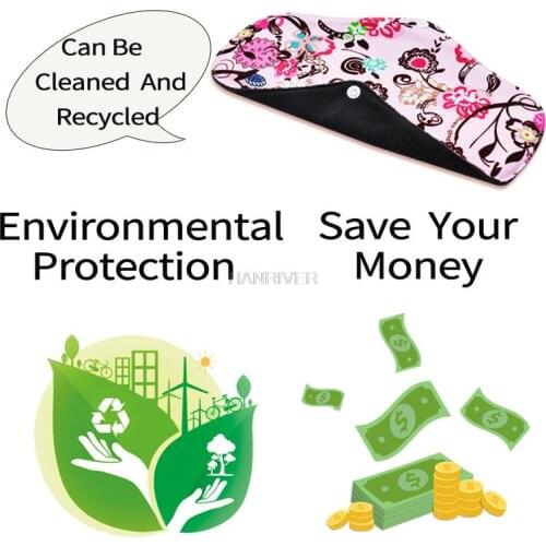 Women Panty Liner Napkin Cloth Reusable Sanitary Hygiene Heavy Period Washable Charcoal Flow Bamboo Soft Towel Mestrual Pads