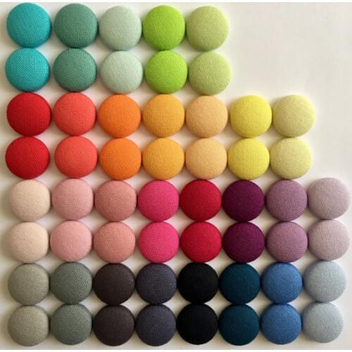 500pcs 15mm Block Colours for diy Fabric Button Stud Earrings Fabric Earrings Cotton Button Studs no posts