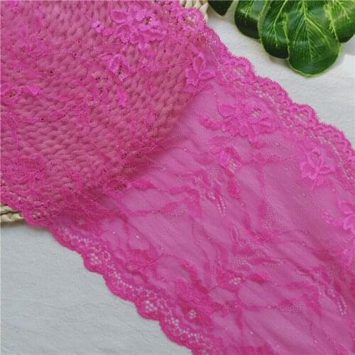 19.5CM Swiss High Quality Elastic Knitted Wide Lace Fabric Sewing In Clothing Underwear Dress Decorative Accessories E1024