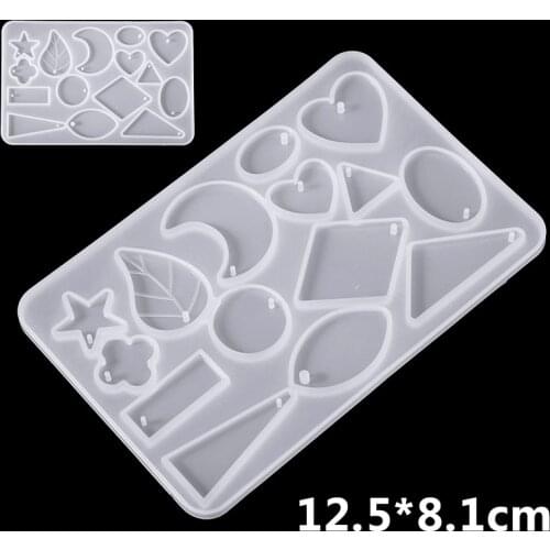 Silicone Earring Pendant Molds Crystal Jewelry Resin Casting Mould DIY Crafts Jewelry Pendant Supplies