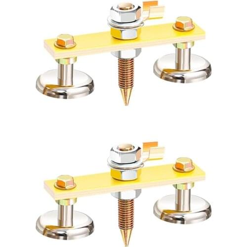 Welding Magnet Head, Magnetic Welding Support Clamp, Copper Tail Welding Stability, Strong Magnetism Large Suction 2Pcs