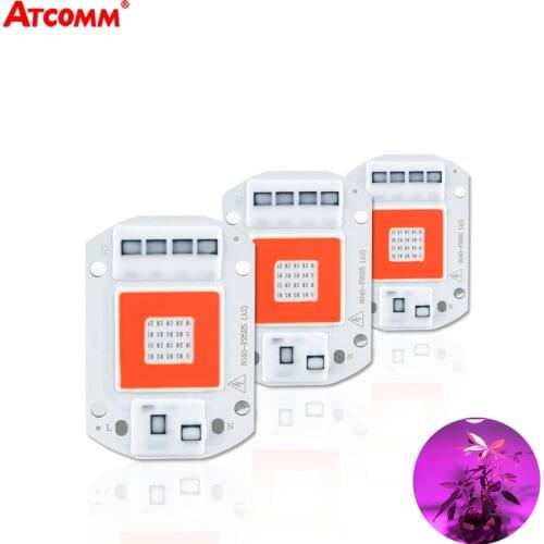 Full Spectrum 20W 30W 50W COB LED Grow Lights With Lens Reflector Blue & Red LED Phyto Growing Chip Lamp Fitolampy For Plants