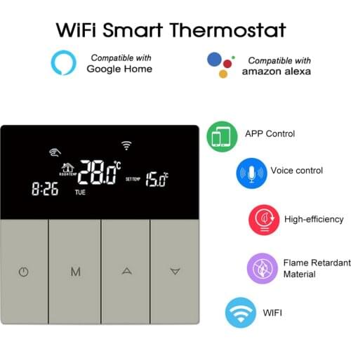 Vancoo Wifi Gas Boiler Thermostat 220V Temperature Controller Thermoregulator Digital Work With Google Home and Alexa