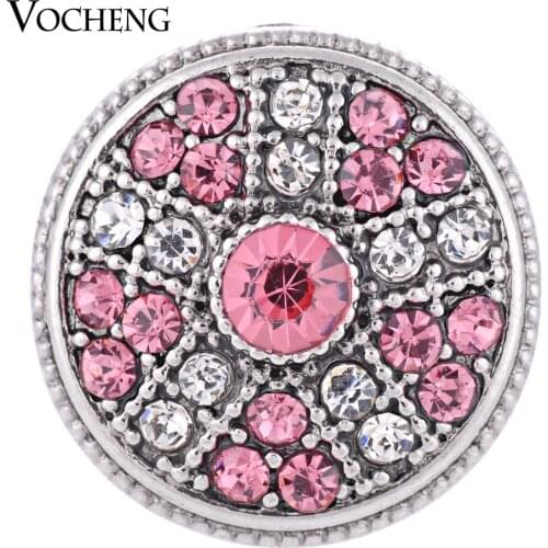 Vocheng Snap Charms 3 Colors Filled Crystal 18mm Button Jewelry Vn-1308
