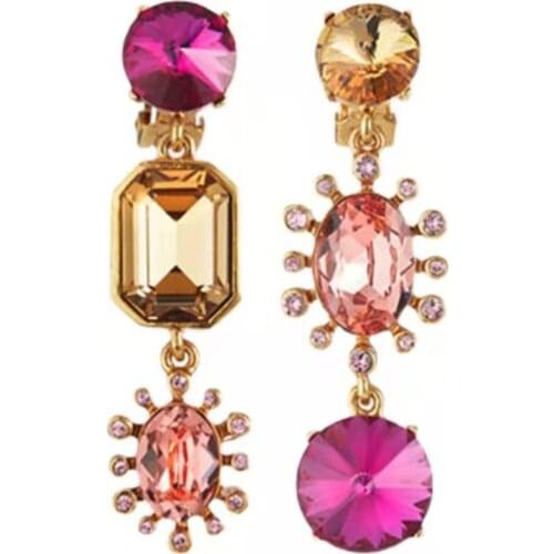 2021 Amybaby Luxury Fashion Vintage Crystal Stone Womens Stud Earring Jewelry For Party