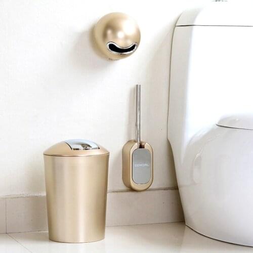 Golden Nordic Creative Wall-mounted Toilet Brush Paper Holder Trash Can Bathroom Accessories Sets
