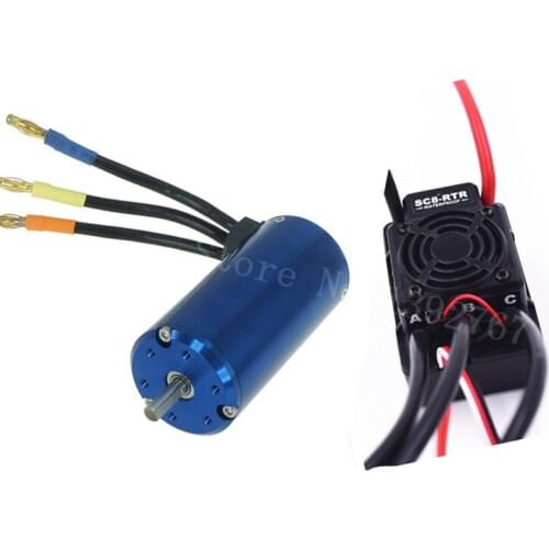 1Set 120A Waterproof ESC SBEC Brushless 2-4S Lipo NiMH 3674 Motor 2600KV For 1/8 1/10 Scale Models Remote Control RC Car SC8-RTR