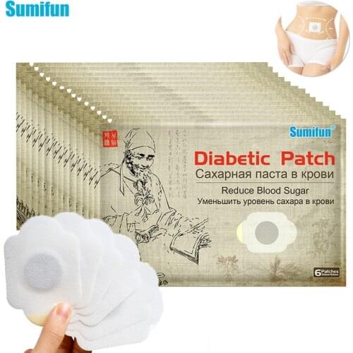 Sumifun 120pcs/20Bags Lower Blood Glucose Natural Herbs Diabetic Patch Medical Stickers Hypoglycemic Treatment Plaster K04701