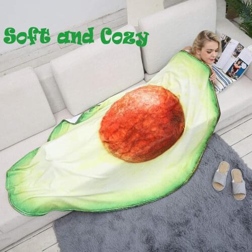 3D Mexico Volume Cake Blanket Beef Avocado Shape Throw Blanket Wool Blanket Food Flannel Funny Lint Carpet